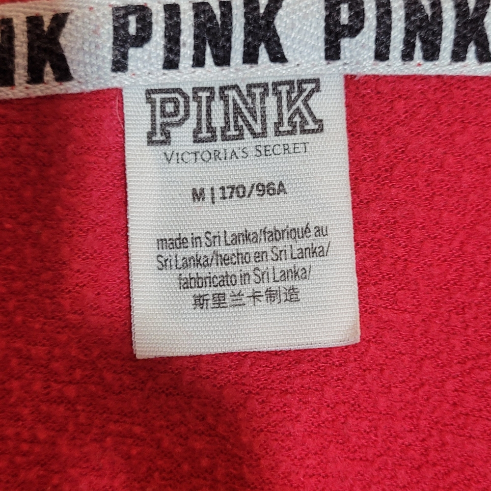 PINK Victoria's Secret Red Hoodie with Black Accents - Picture 12 of 14